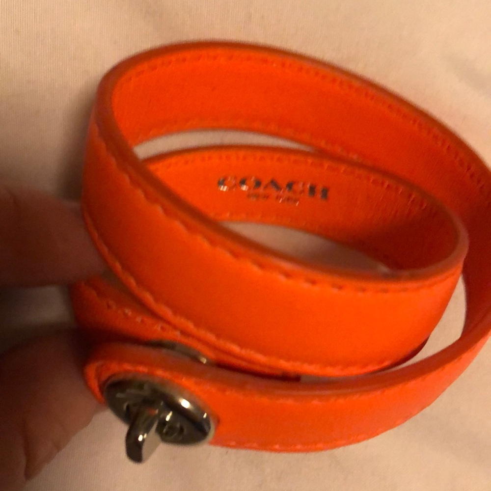 Coach leather bracelet